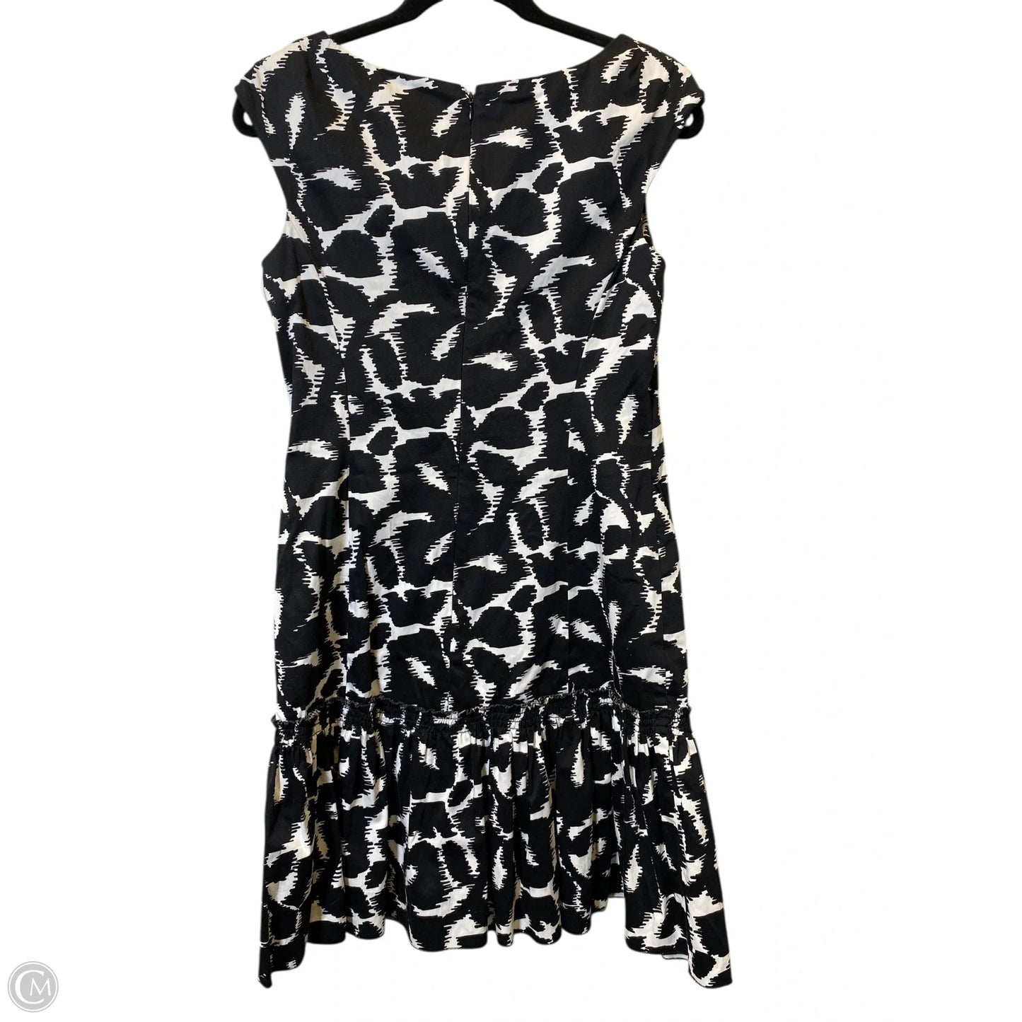 Dress Casual Midi By Maggy London In Black & White, Size: M