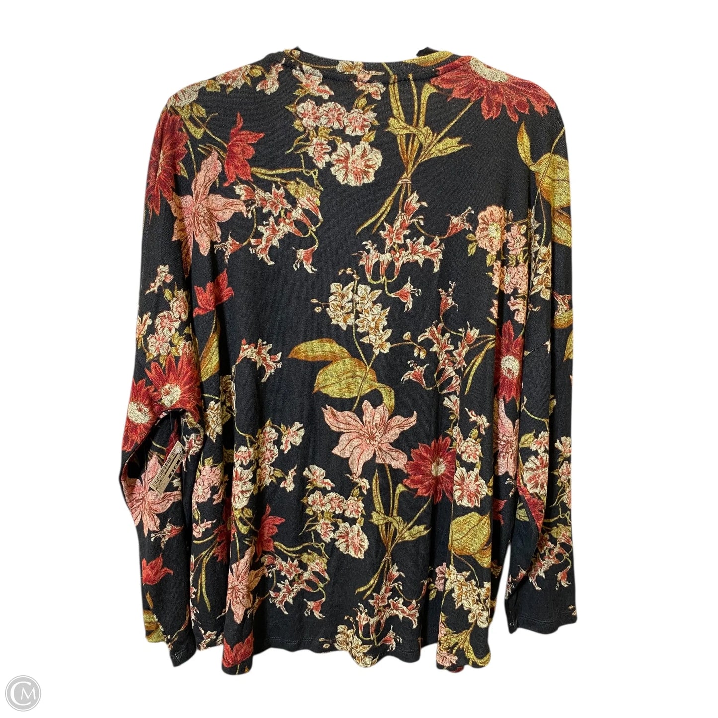 Top Long Sleeve By Well Worn In Floral Print, Size: Xxl