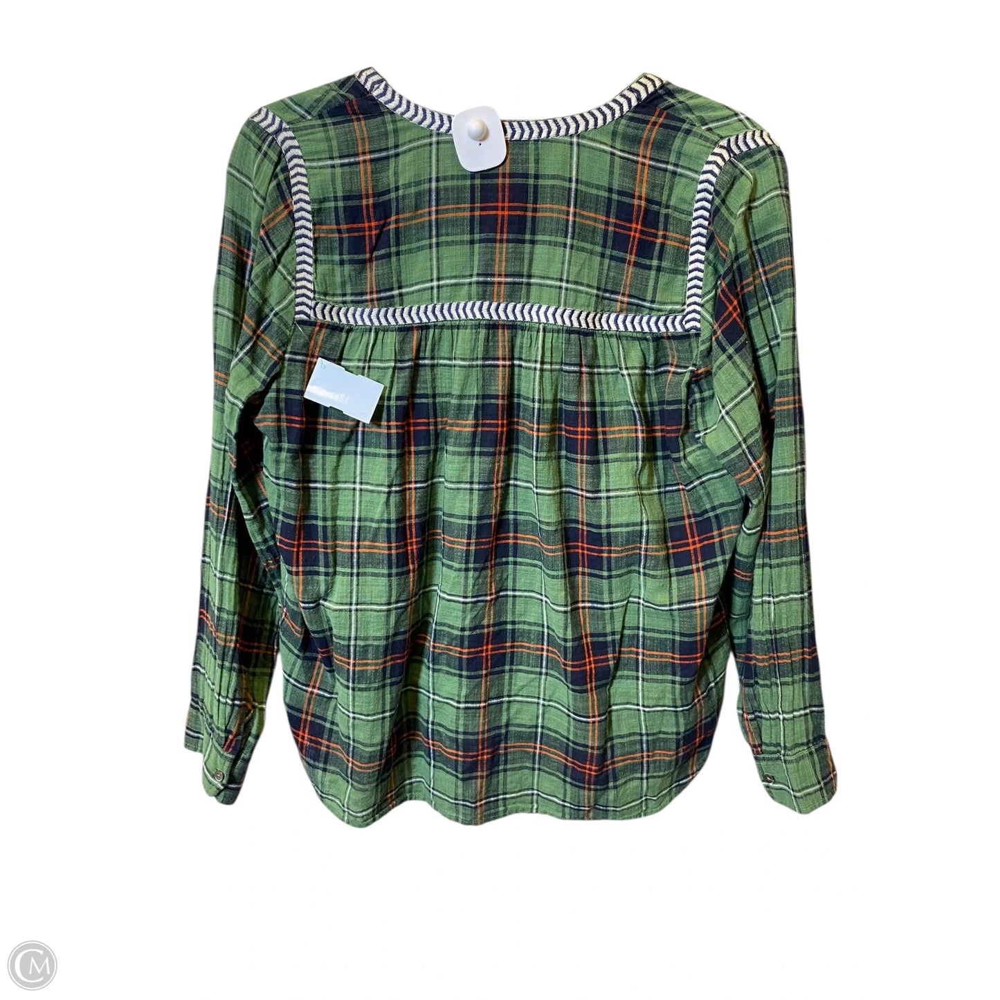 Top Long Sleeve By J. Crew In Plaid Pattern, Size: S