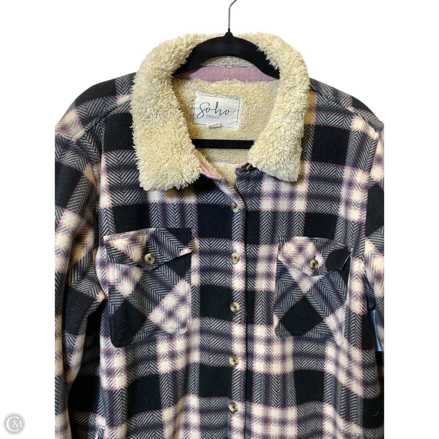 Jacket Fleece By Clothes Mentor In Plaid Pattern, Size: Xxl