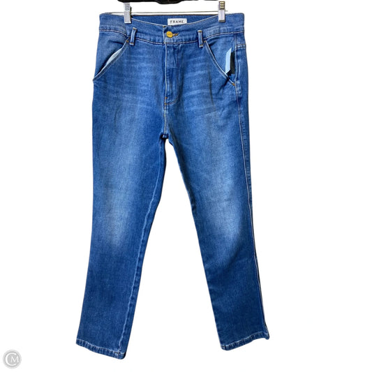 Jeans Skinny By Frame In Blue Denim, Size: 8