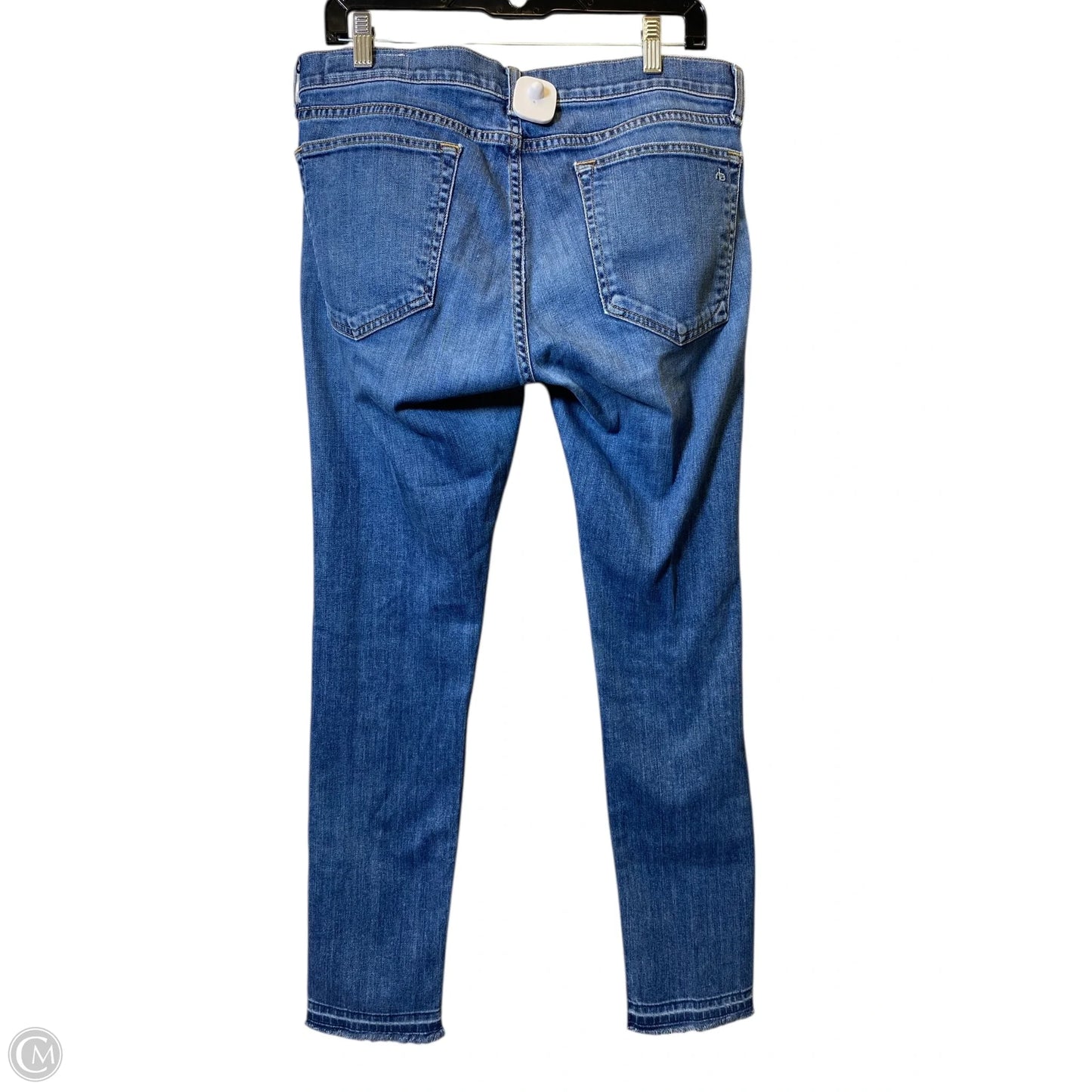 Jeans Straight By Rag And Bone In Blue Denim, Size: 8