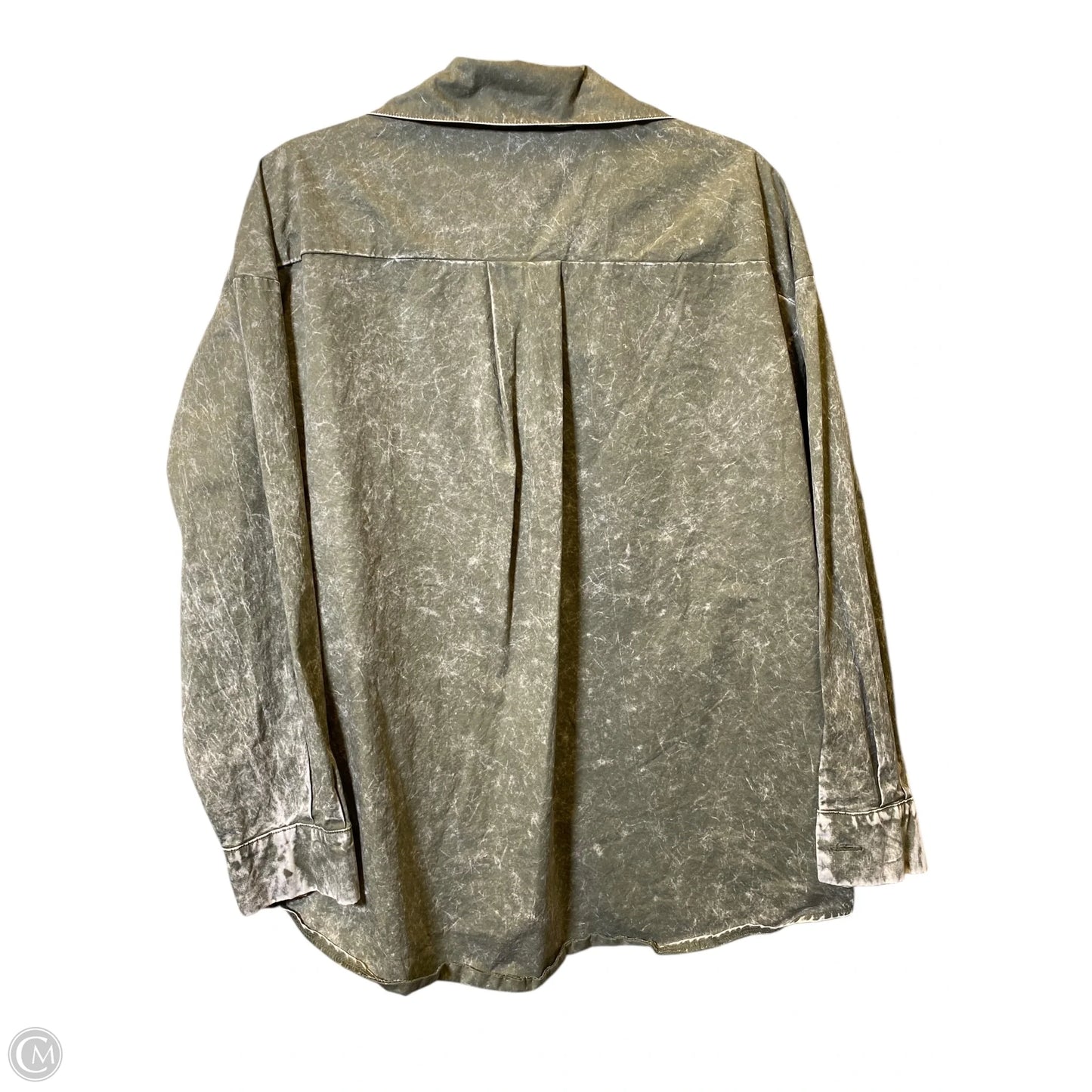 Top Long Sleeve By Zenana In Green, Size: M