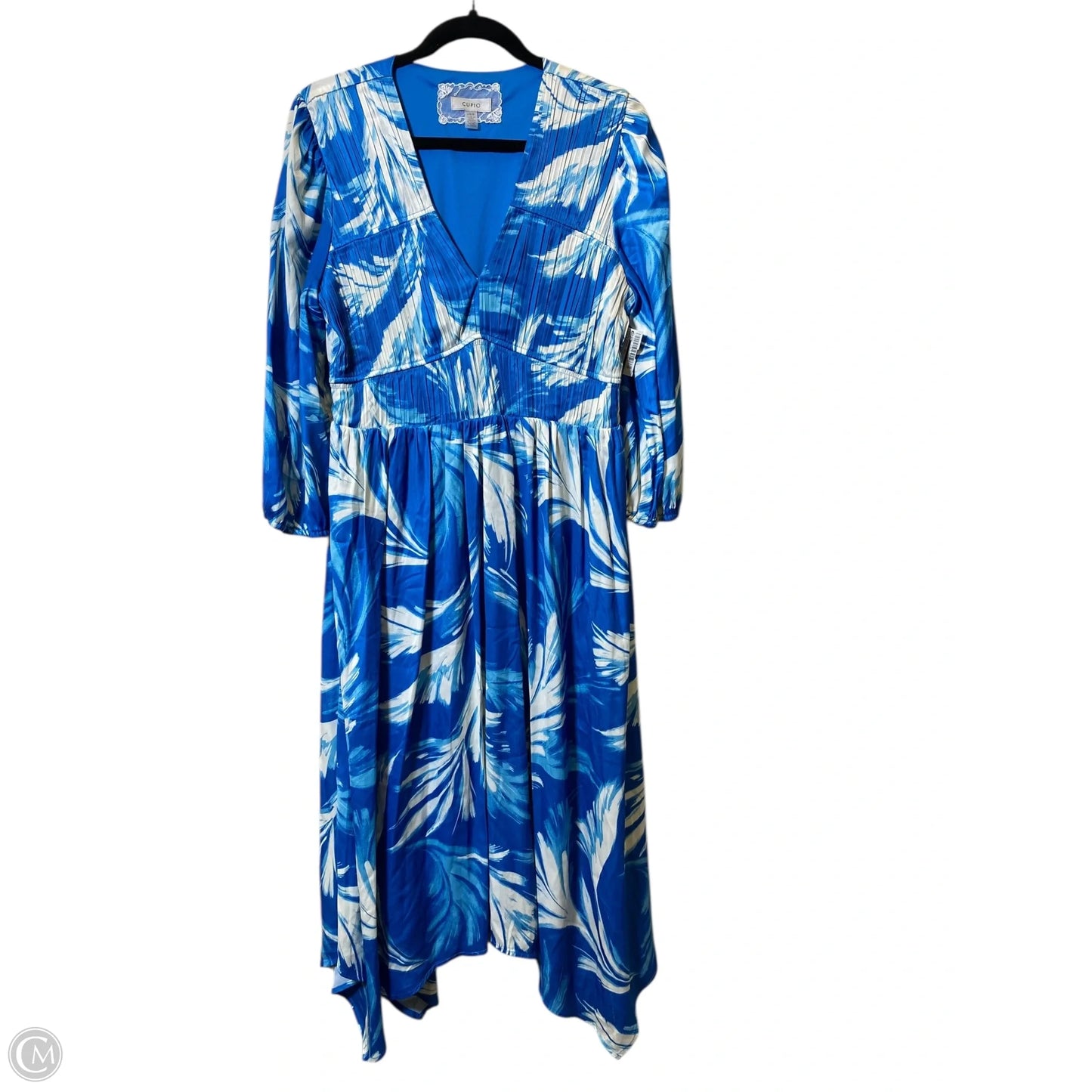 Dress Casual Maxi By Cupio In Blue & White, Size: L