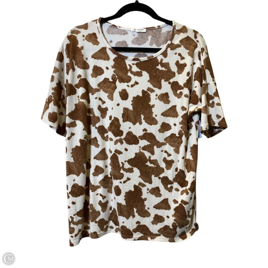 Top Short Sleeve By Bombom In Animal Print, Size: M