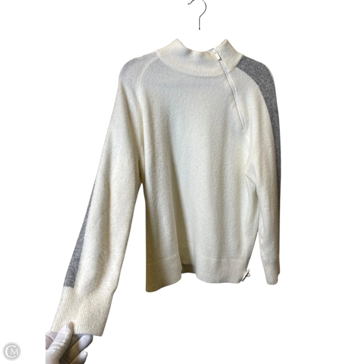 Sweater By Lou And Grey In Cream & Grey, Size: Xl