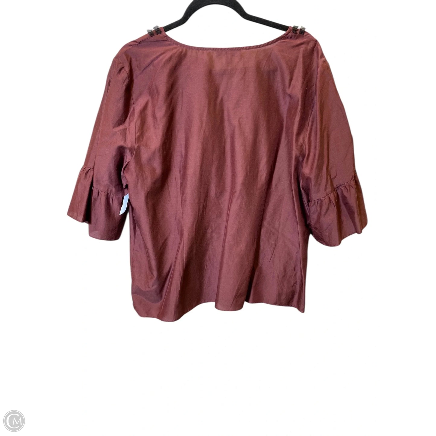 Top 3/4 Sleeve By Talbots In Maroon, Size: Xl