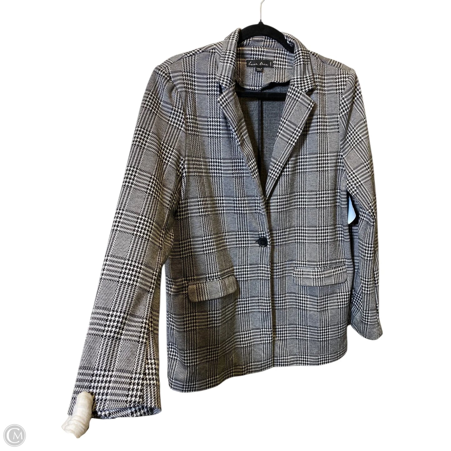 Blazer By Love Tree In Black & White, Size: L