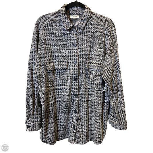 Jacket Fleece By Max Studio In Black & Grey, Size: Xl