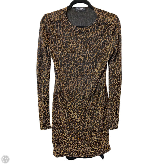 Dress Casual Midi By Clothes Mentor In Animal Print, Size: L