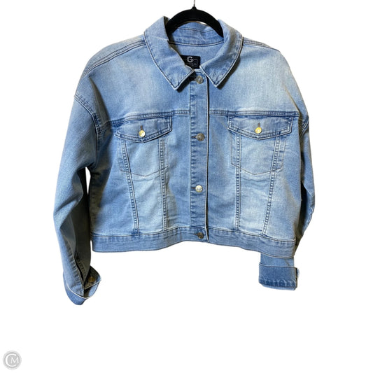 Jacket Denim By Clothes Mentor In Blue Denim, Size: L