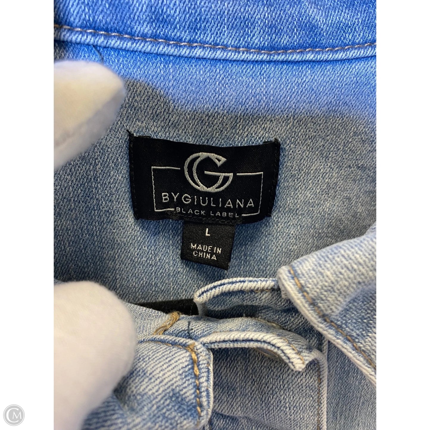 Jacket Denim By Clothes Mentor In Blue Denim, Size: L