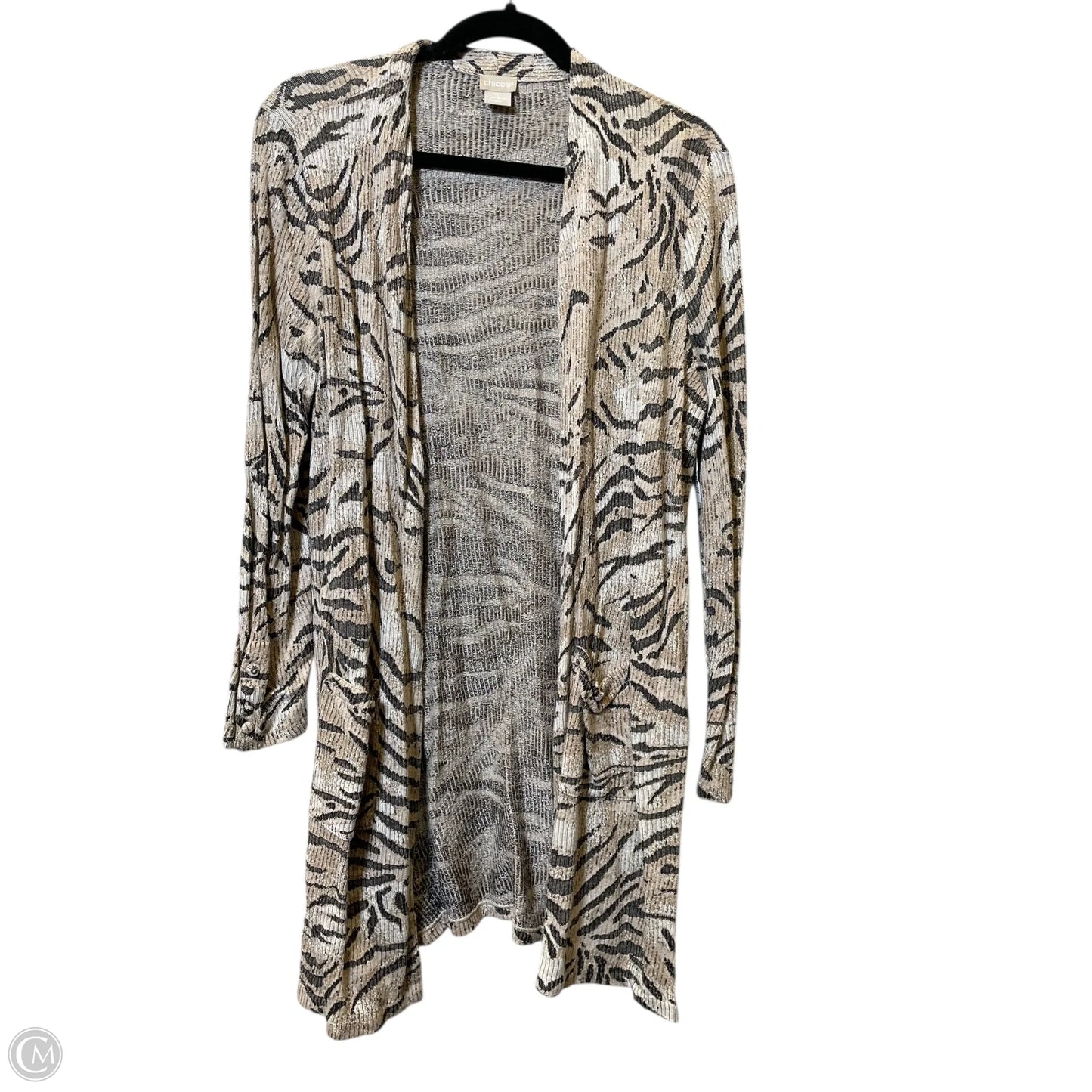 Cardigan By Chicos In Animal Print, Size: M