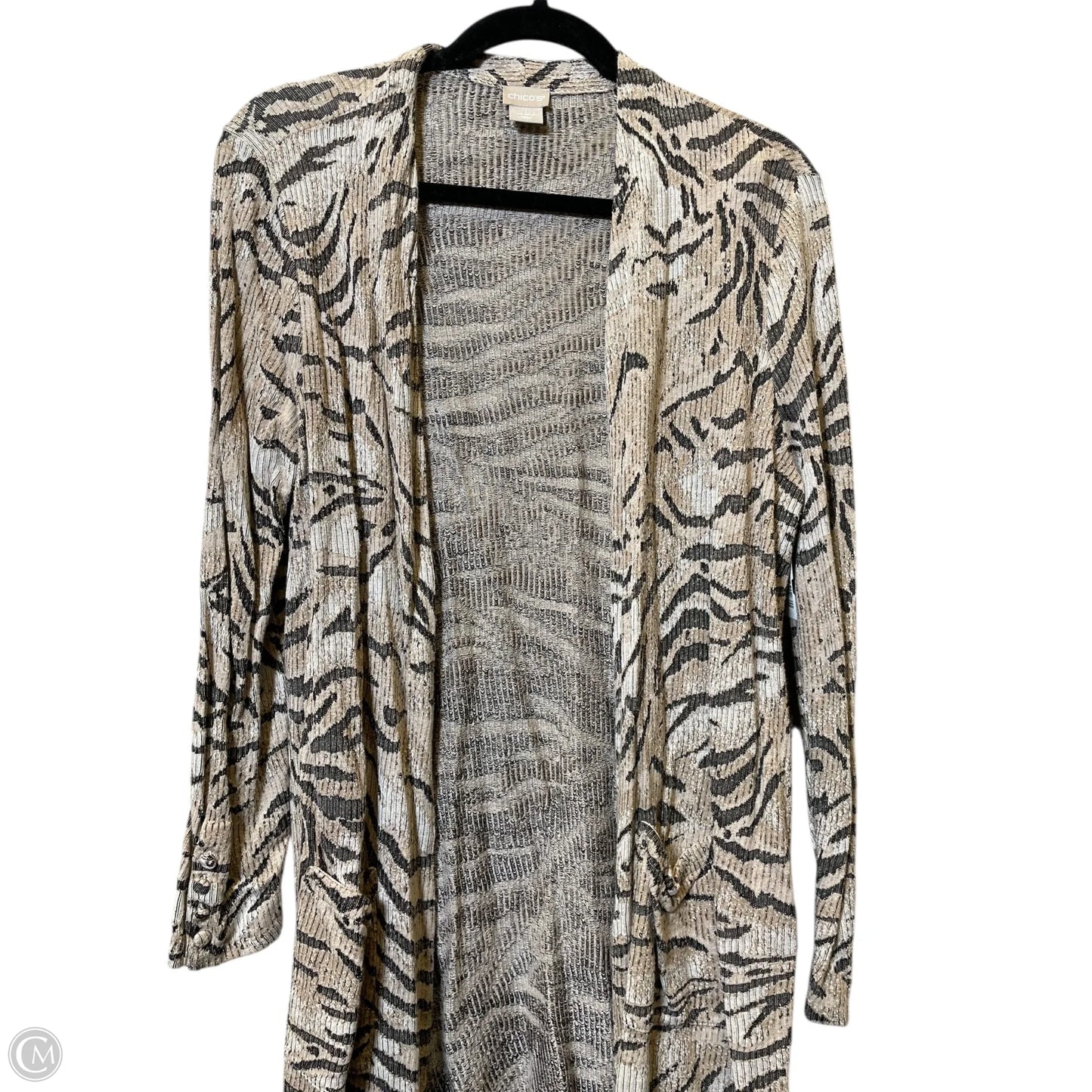 Cardigan By Chicos In Animal Print, Size: M
