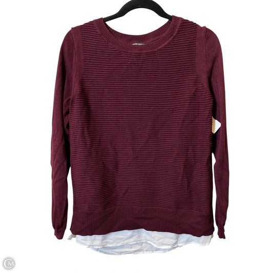 Sweater By Hilary Radley In Maroon, Size: L