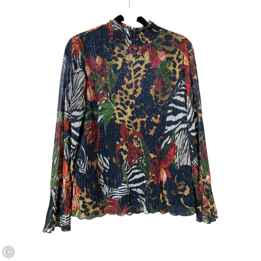 Top Long Sleeve By Chicos In Multi-colored, Size: L