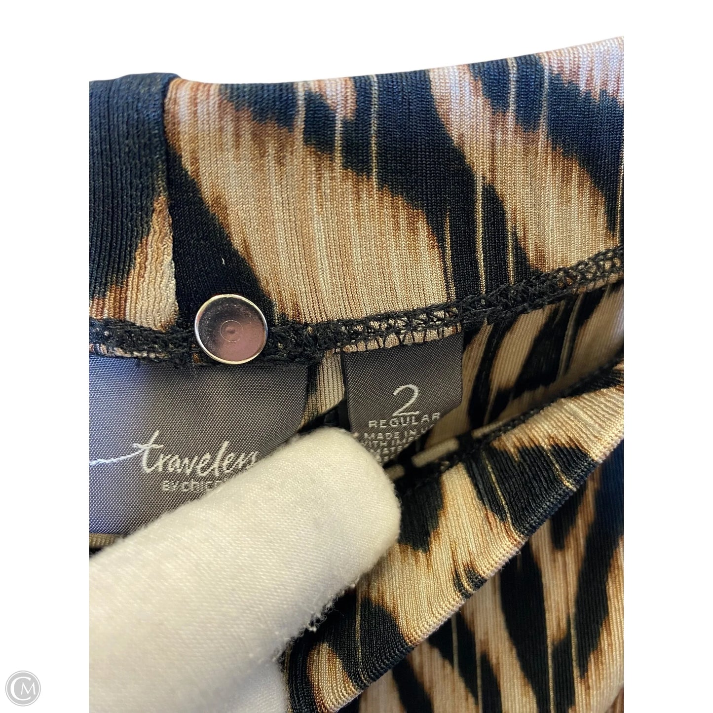 Pants Set 2pc By Chicos In Animal Print, Size: L