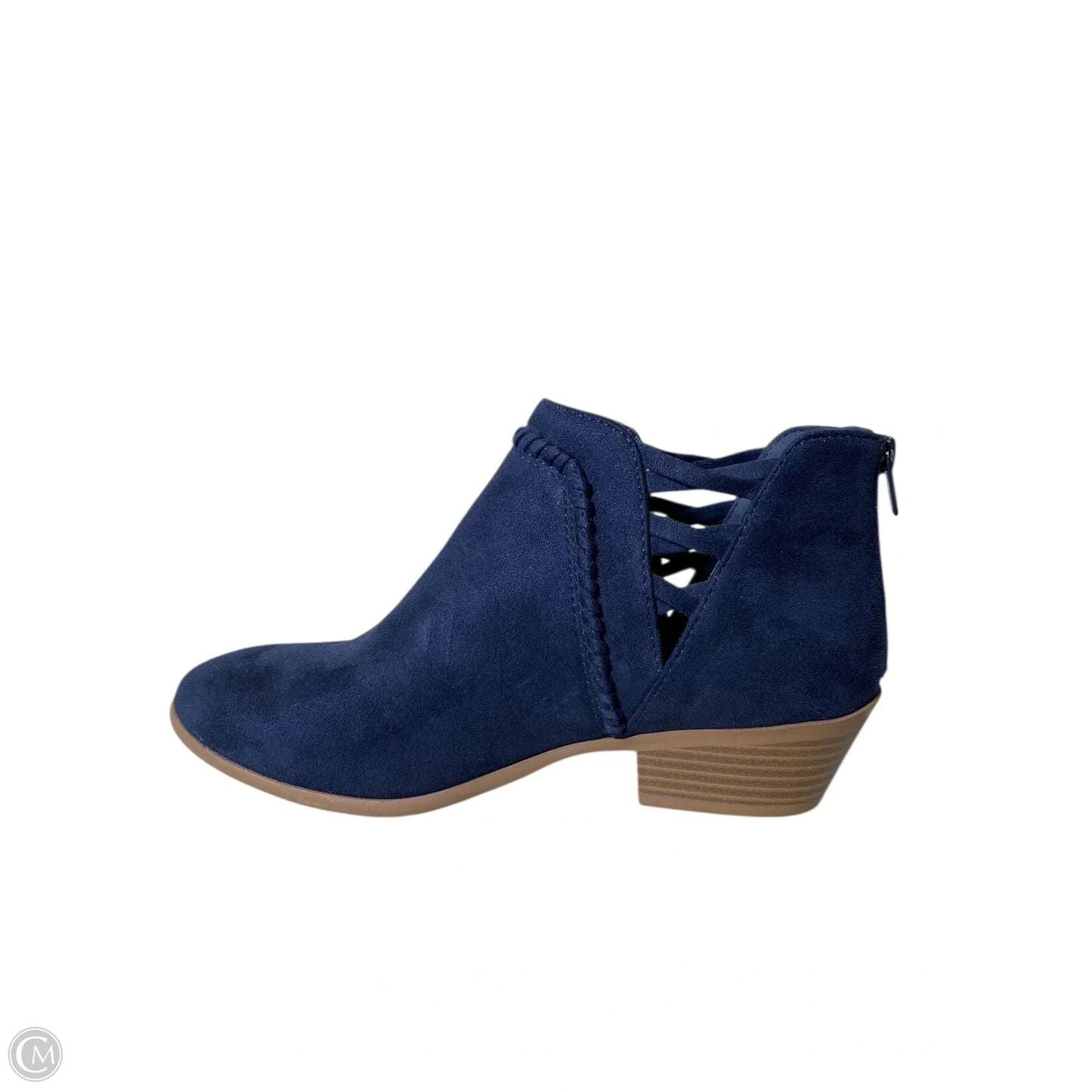 Boots Ankle Heels By Soda In Navy, Size: 8