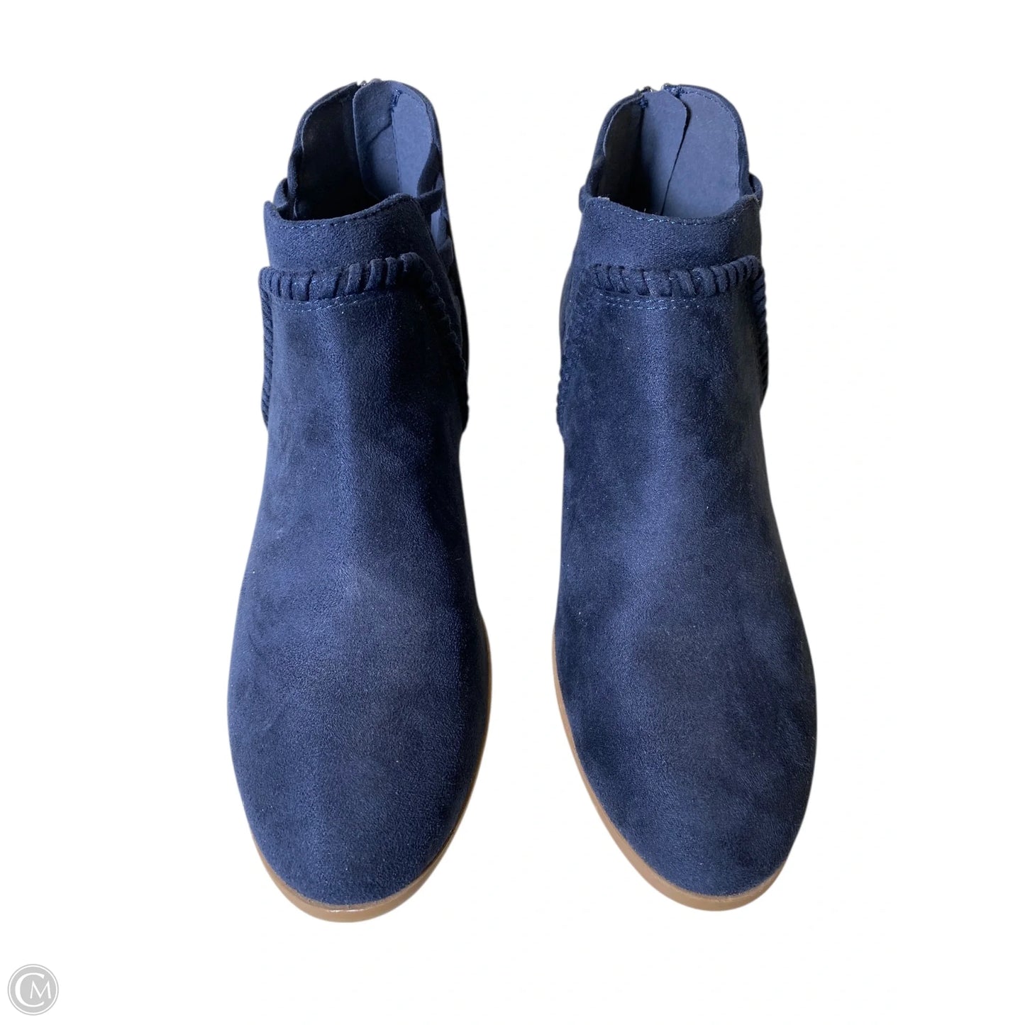 Boots Ankle Heels By Soda In Navy, Size: 8