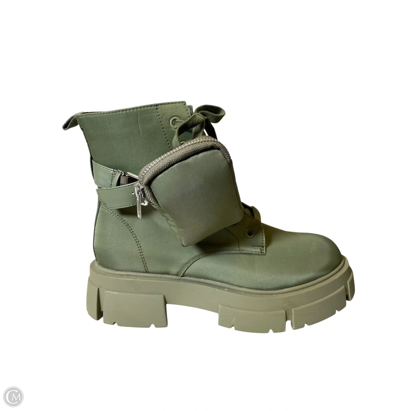 Boots Combat By No Boundaries In Green, Size: 8