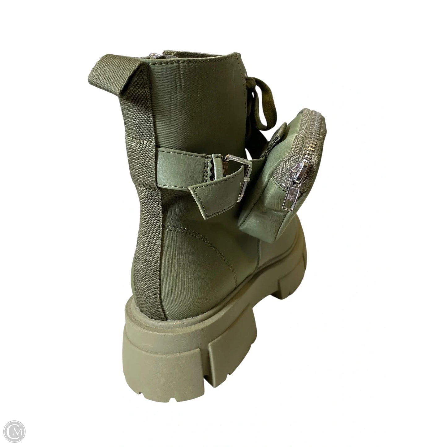 Boots Combat By No Boundaries In Green, Size: 8