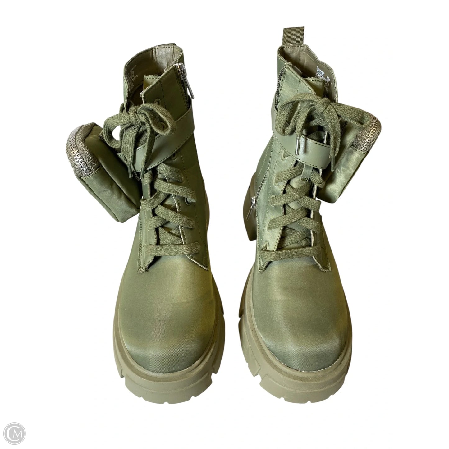 Boots Combat By No Boundaries In Green, Size: 8