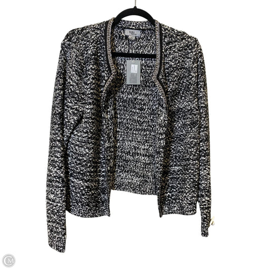 Cardigan By Clothes Mentor In Black & White, Size: L