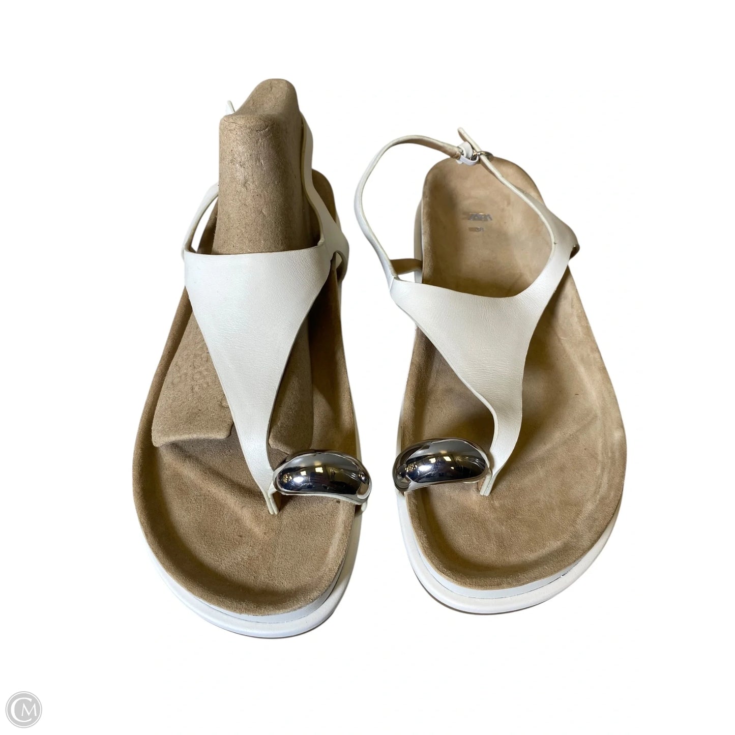 Sandals Flats By Zara In Cream & White, Size: 7.5