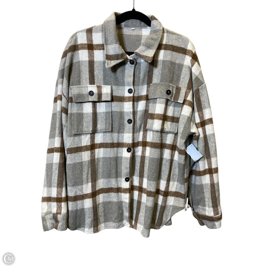 Jacket Fleece By Clothes Mentor In Plaid Pattern, Size: Xxl