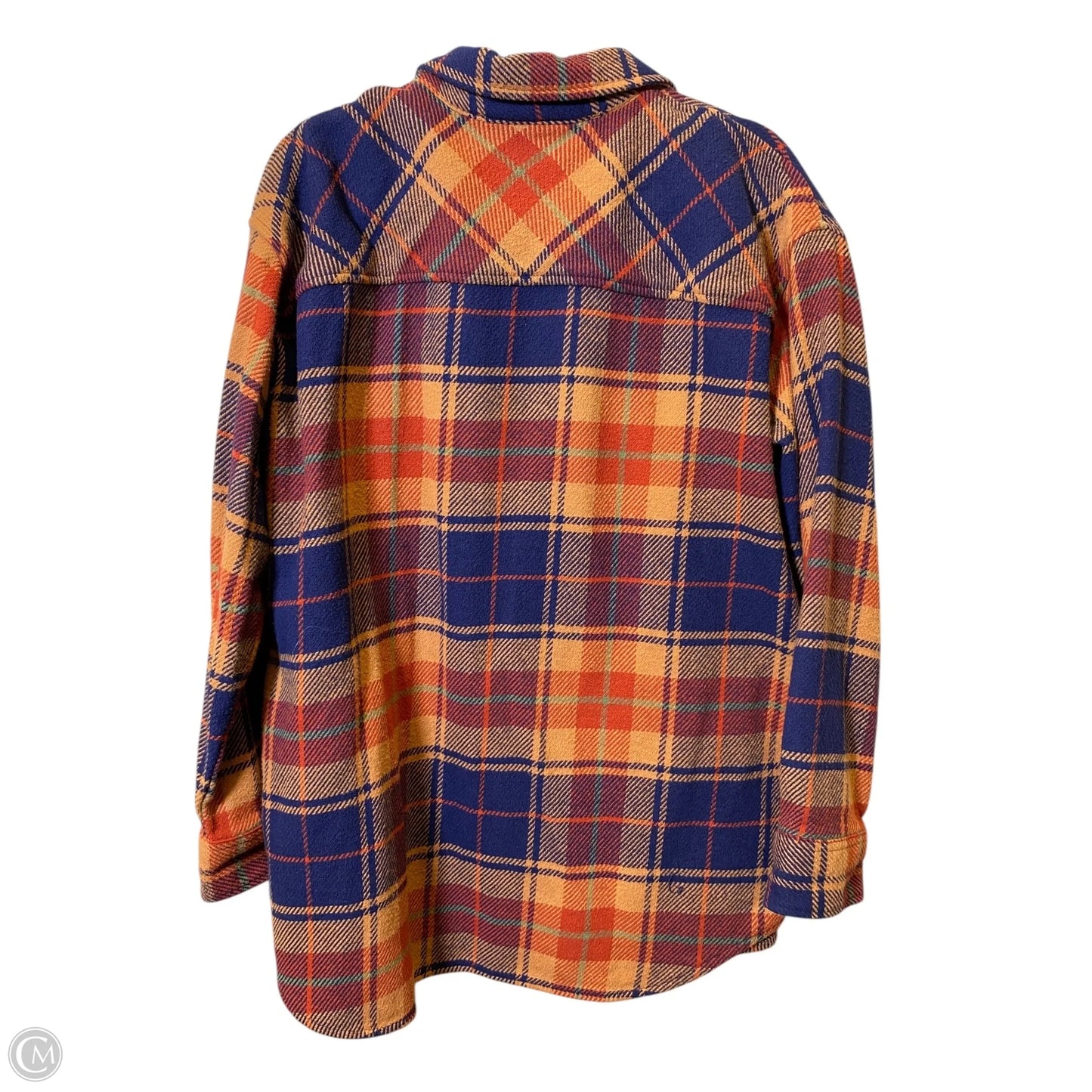 Jacket Fleece By Natural Reflections In Plaid Pattern, Size: Xl