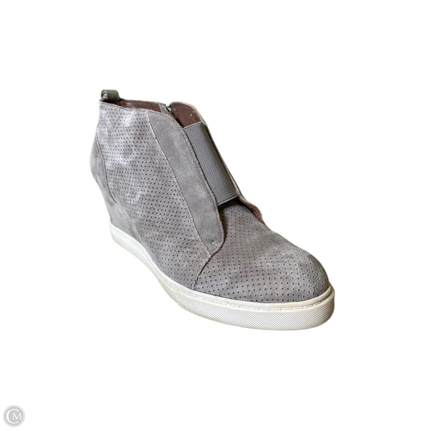 Shoes Heels Wedge By Clothes Mentor In Grey, Size: 6.5