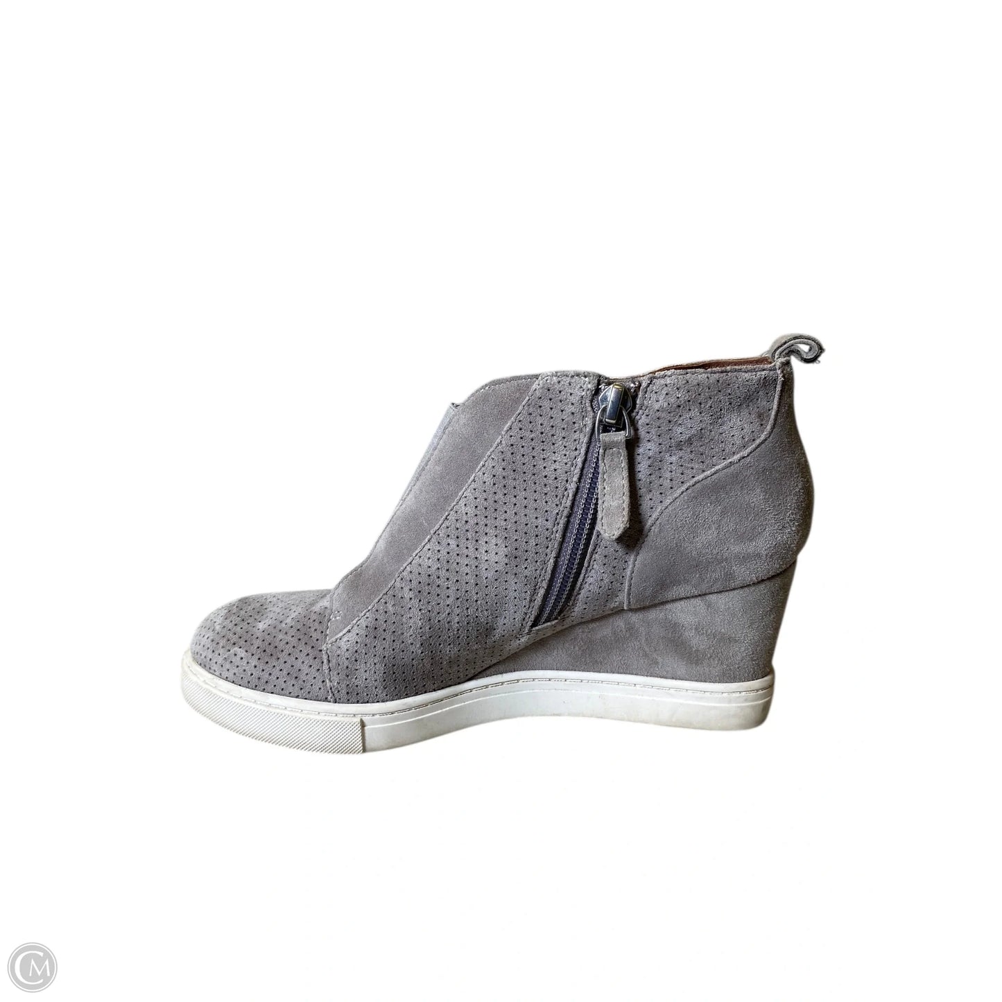Shoes Heels Wedge By Clothes Mentor In Grey, Size: 6.5