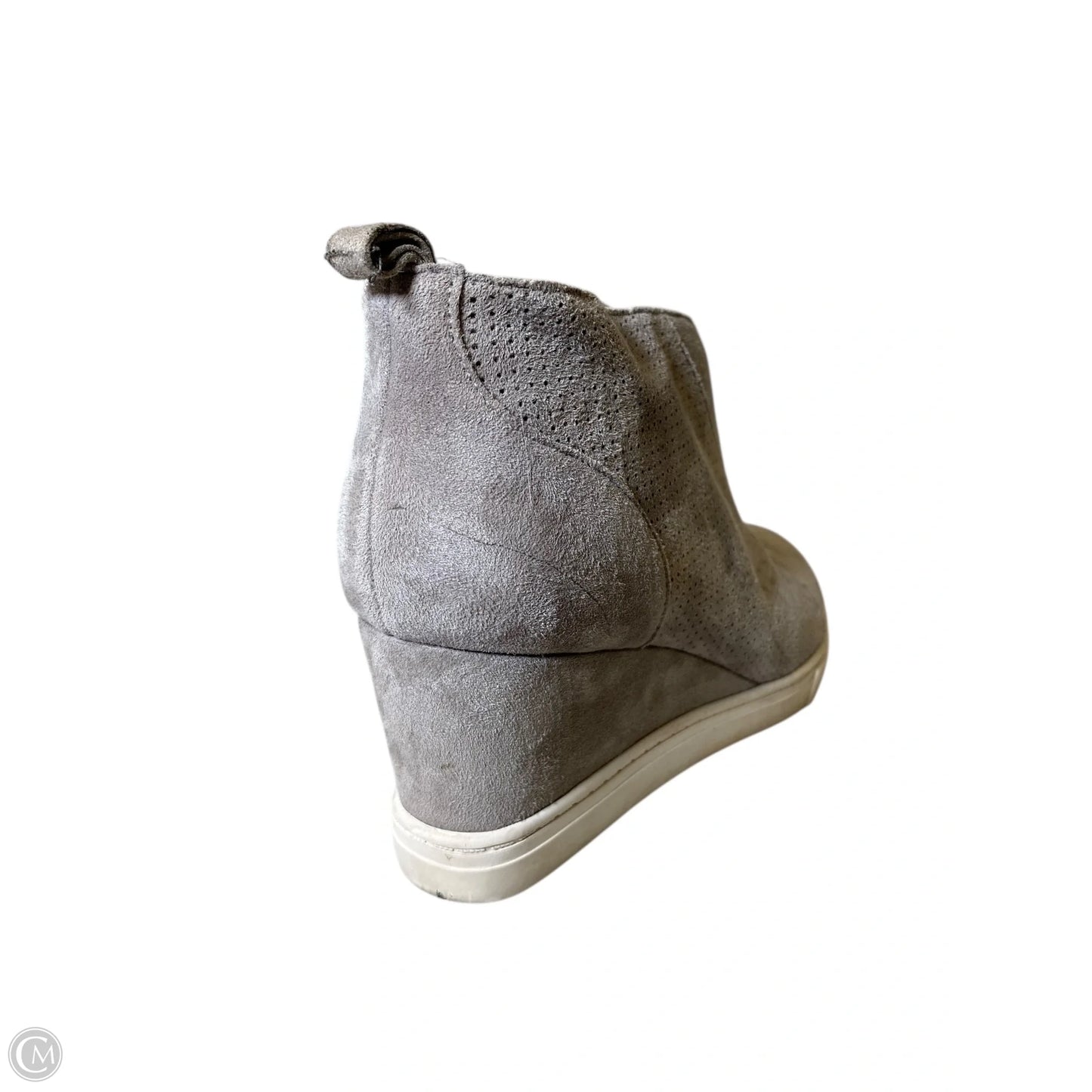 Shoes Heels Wedge By Clothes Mentor In Grey, Size: 6.5