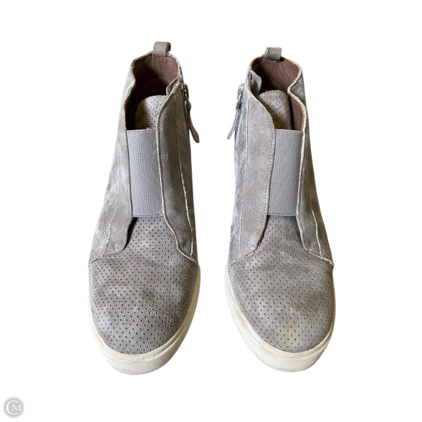 Shoes Heels Wedge By Clothes Mentor In Grey, Size: 6.5