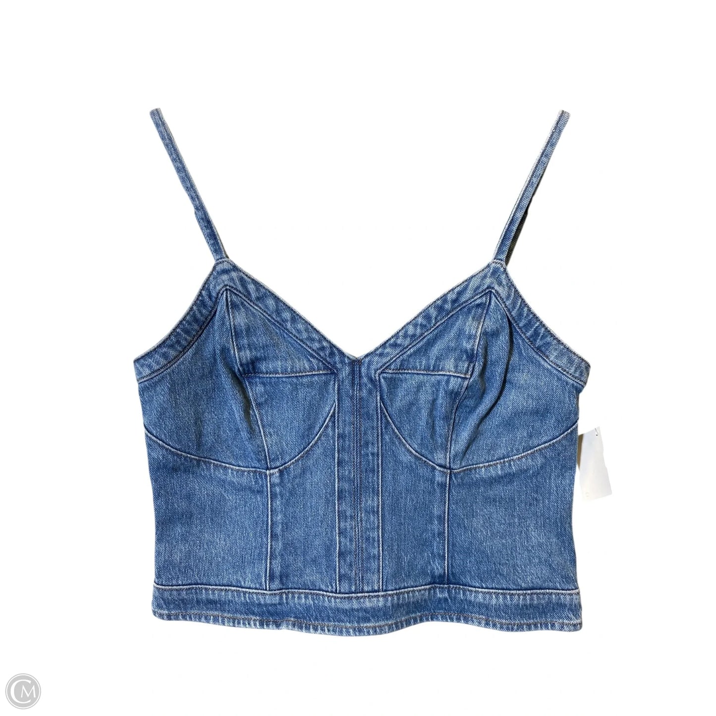 Top Sleeveless By Express In Blue Denim, Size: S