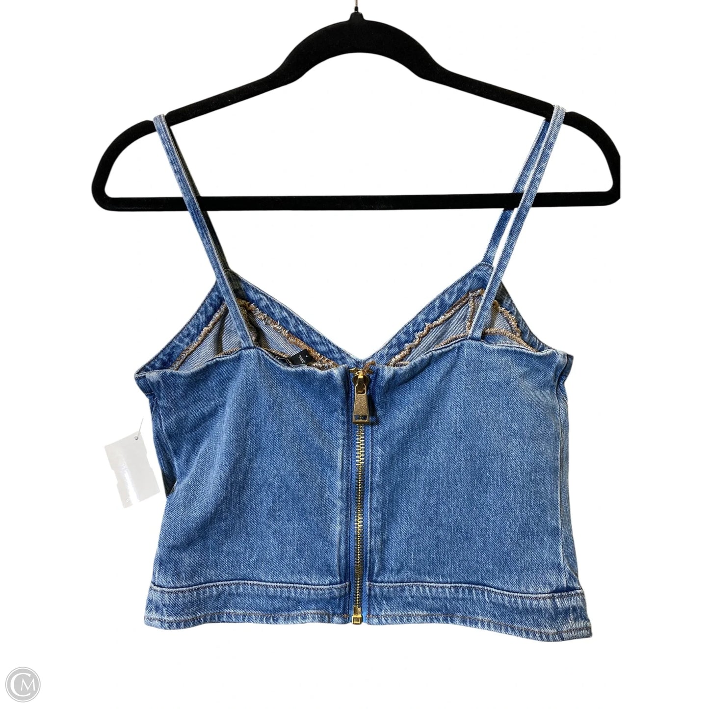 Top Sleeveless By Express In Blue Denim, Size: S