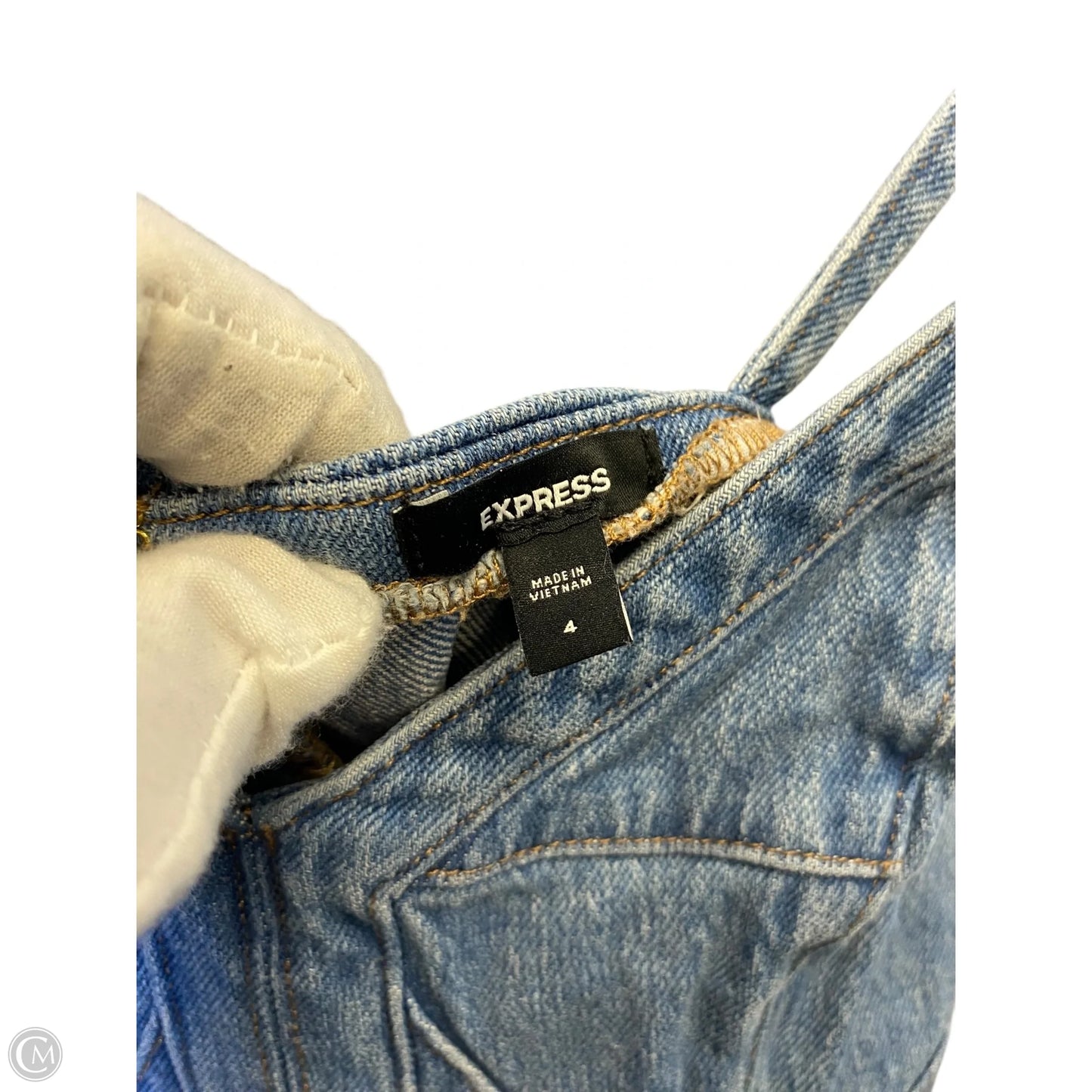 Top Sleeveless By Express In Blue Denim, Size: S