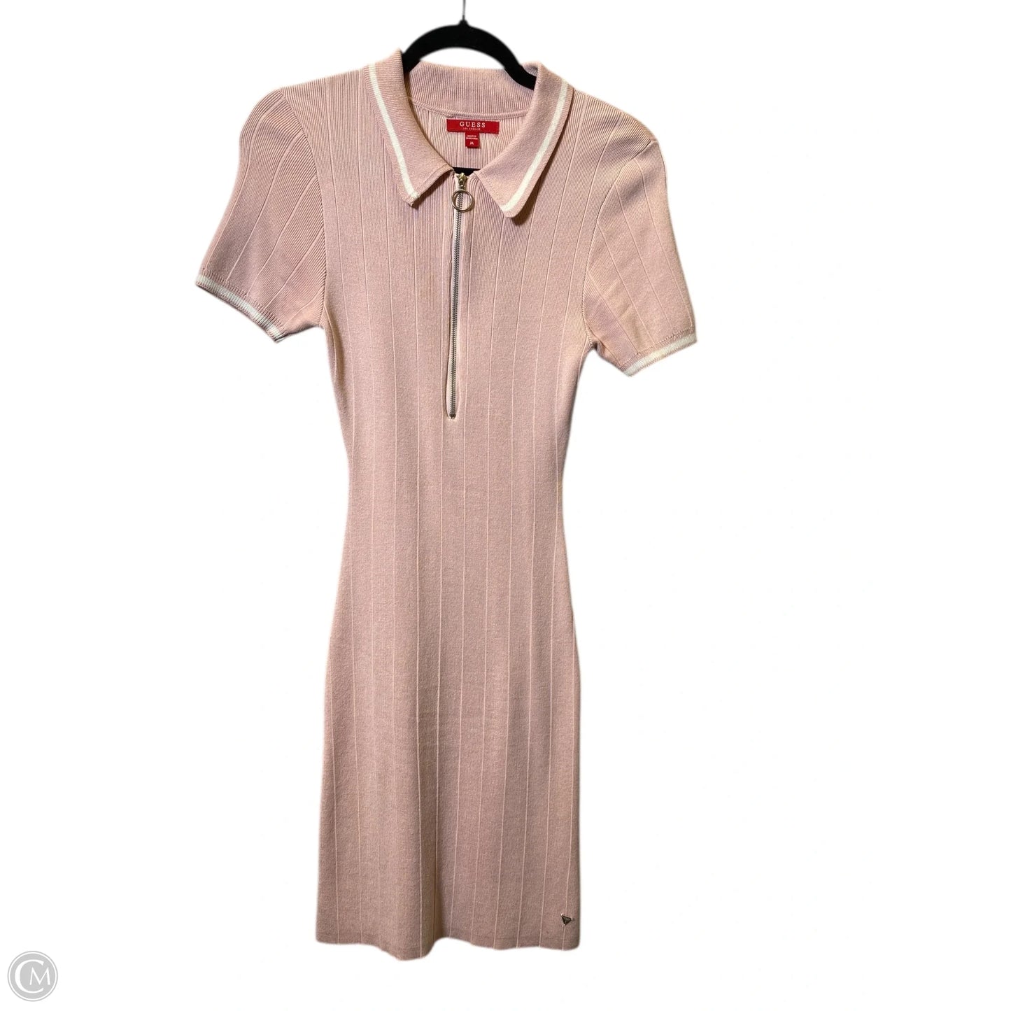 Dress Casual Midi By Guess In Pink, Size: M
