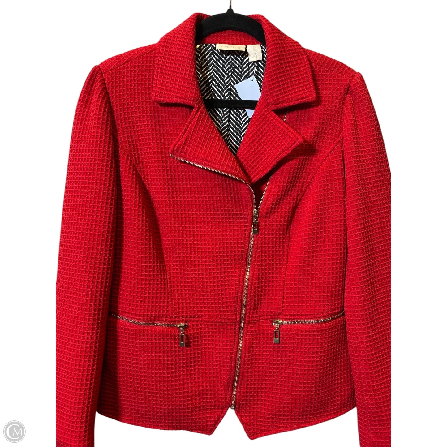 Blazer By Chicos In Red, Size: S