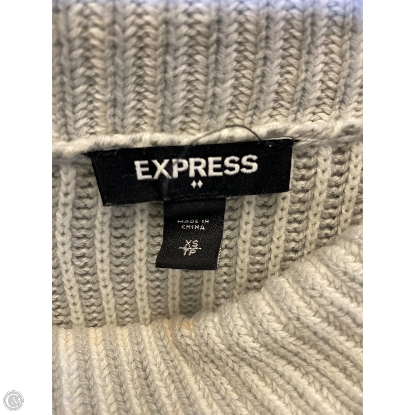 Sweater By Express In Grey, Size: Xs