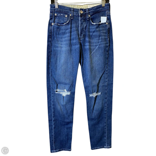 Jeans Straight By Rag And Bone In Blue Denim, Size: 24