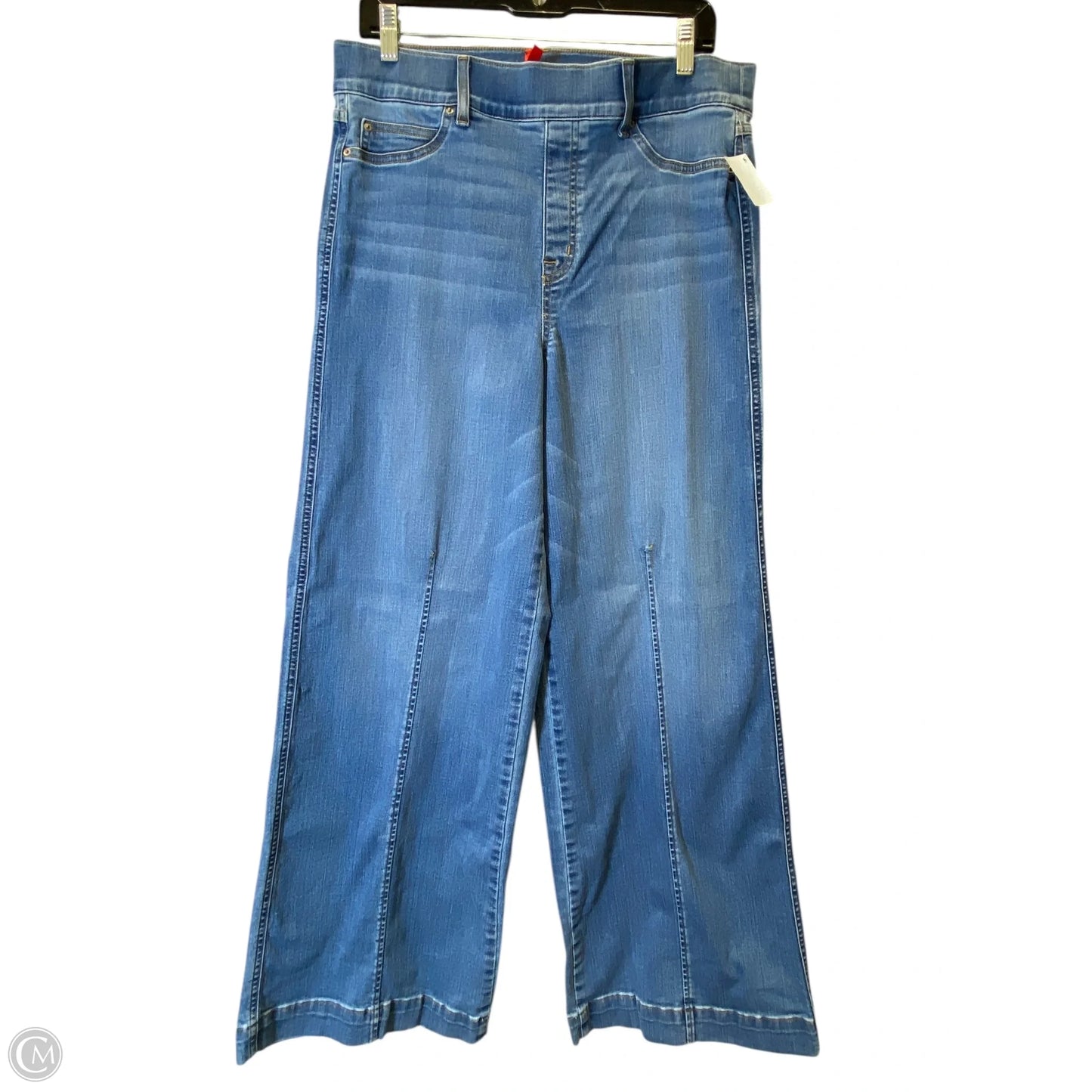 Jeans Wide Leg By Spanx In Blue Denim, Size: Xl