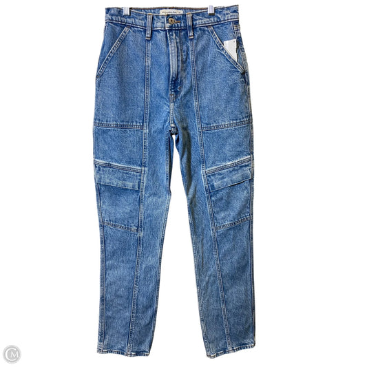 Jeans Straight By Abercrombie And Fitch In Blue Denim, Size: 4