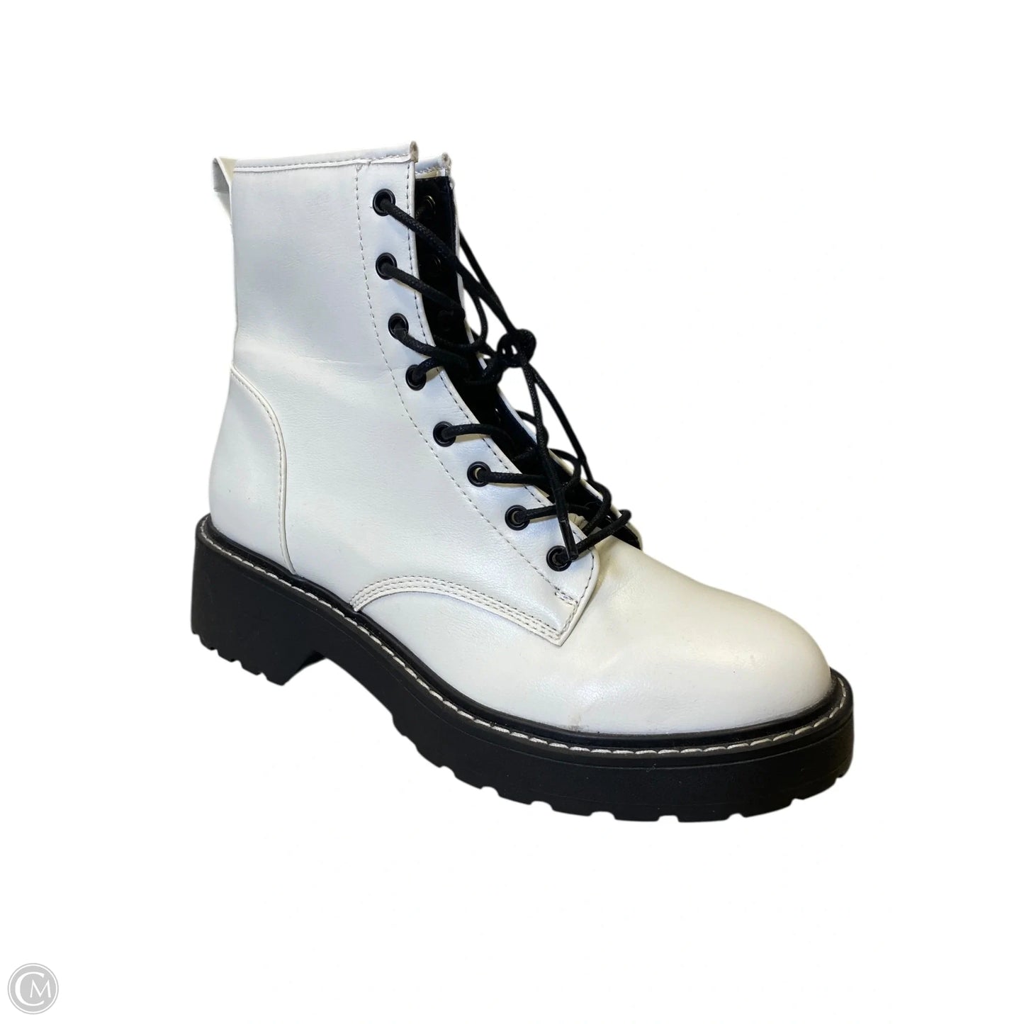 Boots Combat By Madden Girl In White, Size: 10