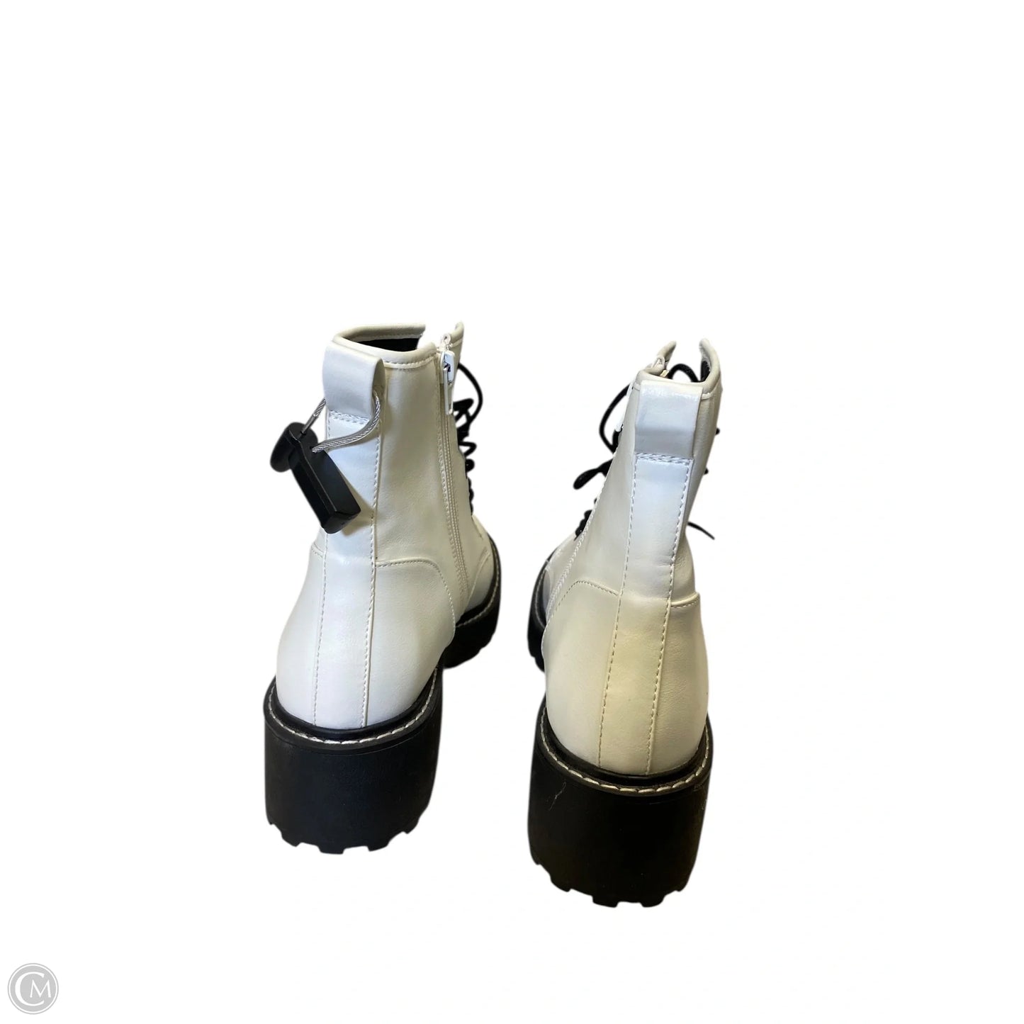 Boots Combat By Madden Girl In White, Size: 10