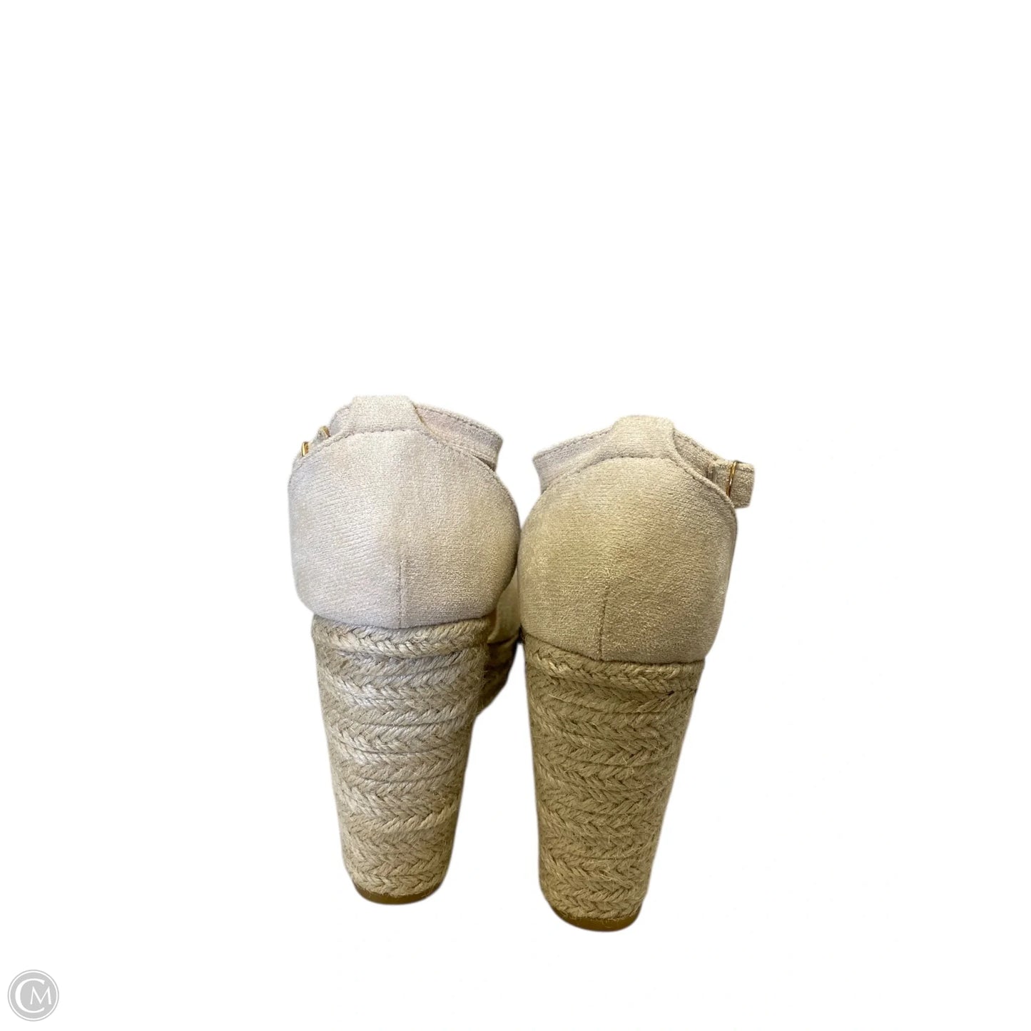 Shoes Heels Wedge By Clothes Mentor In Cream, Size: 9.5