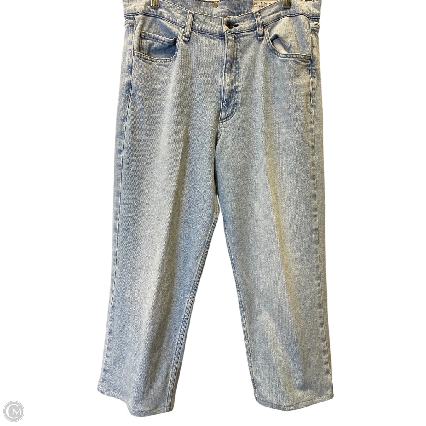 Jeans Straight By Rag And Bone In Blue Denim, Size: 14
