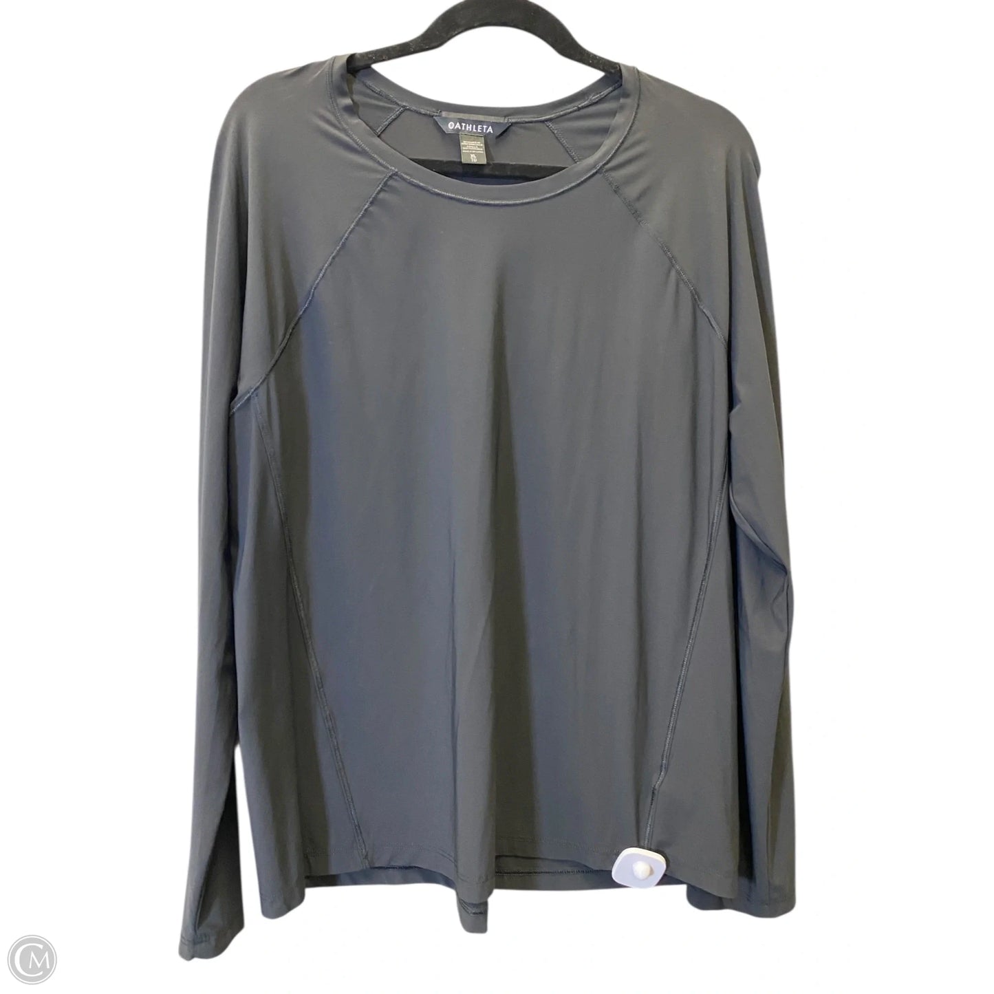 Athletic Top Long Sleeve Collar By Athleta In Black, Size: Xl
