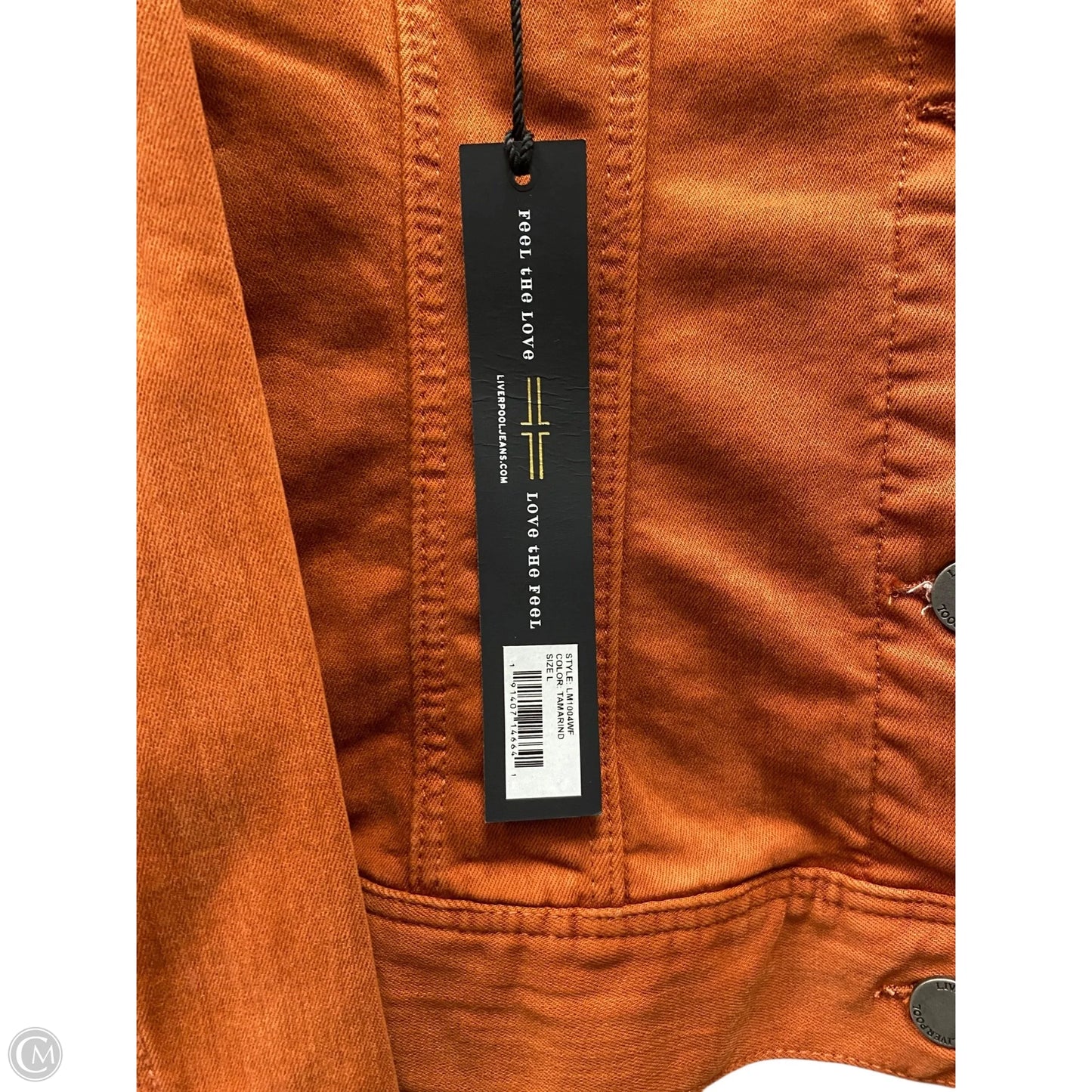 Jacket Denim By Liverpool In Orange, Size: L