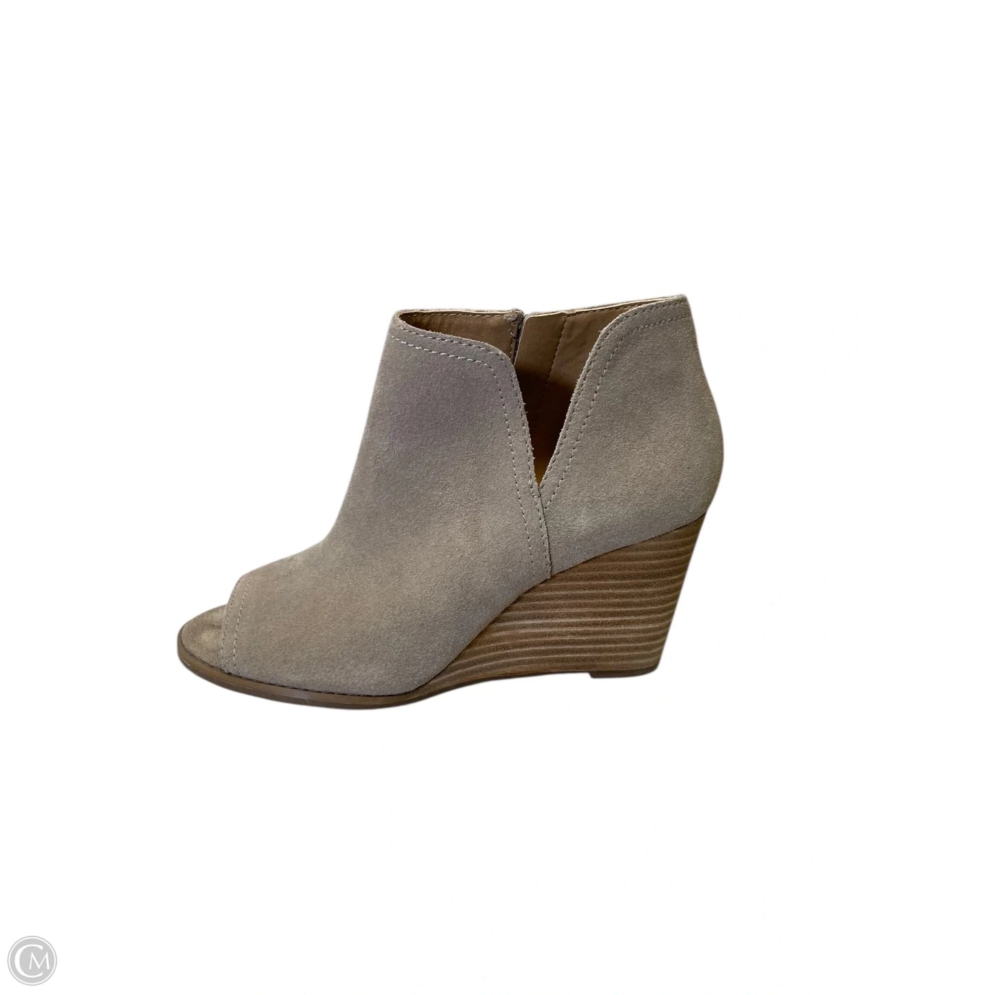Shoes Heels Wedge By Lucky Brand In Taupe, Size: 8.5